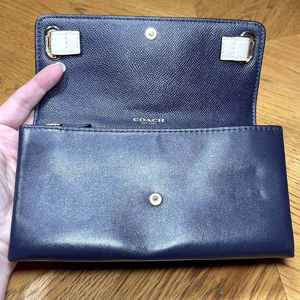 RARE COACH BLAKE WALLET IN QUILTED COLORBLOCK LEATHER - Picture 8 of 16